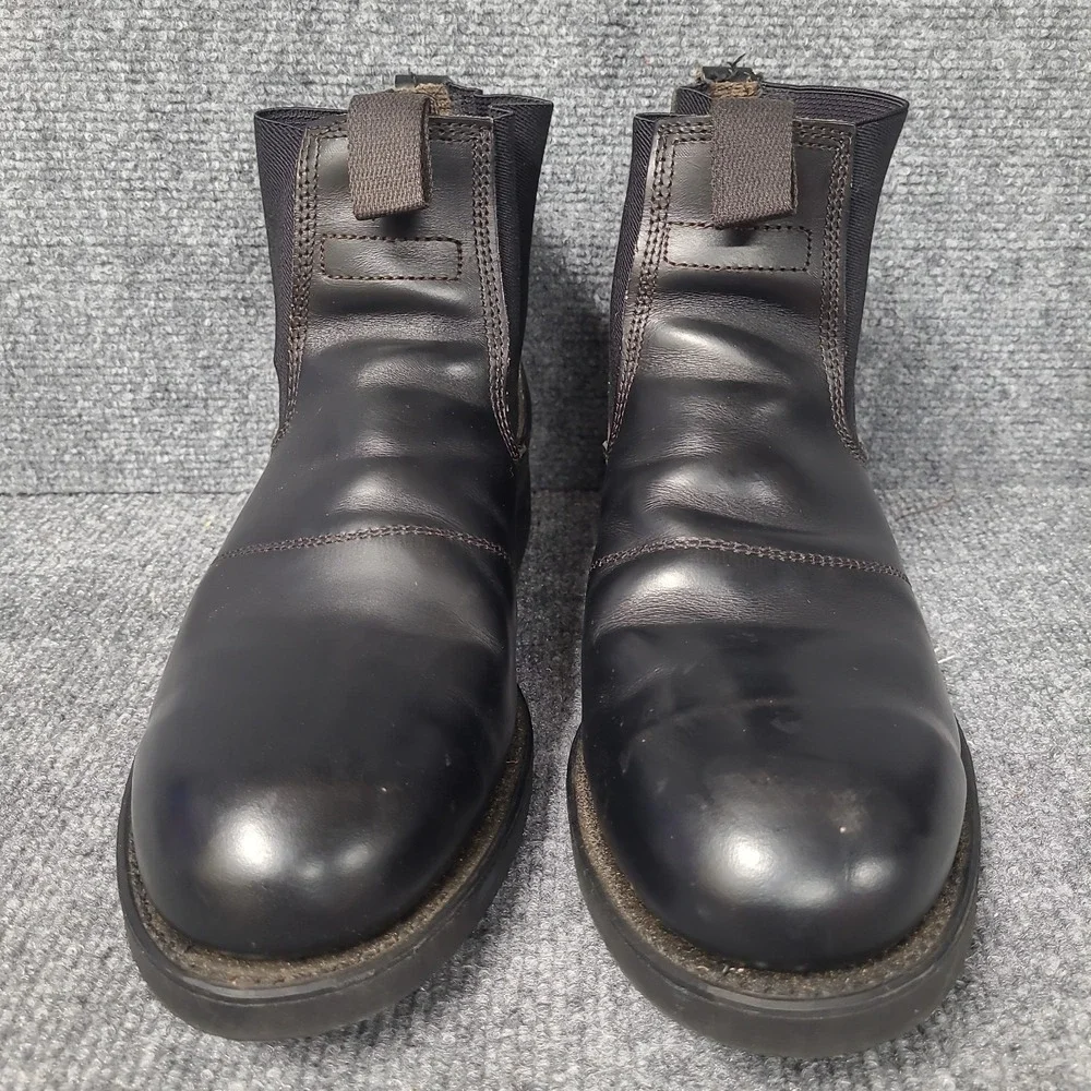 WEINBRENNER Black Leather Safety Toe BILTRITE Sole Chelsea Boots Men's 8 R 1987
